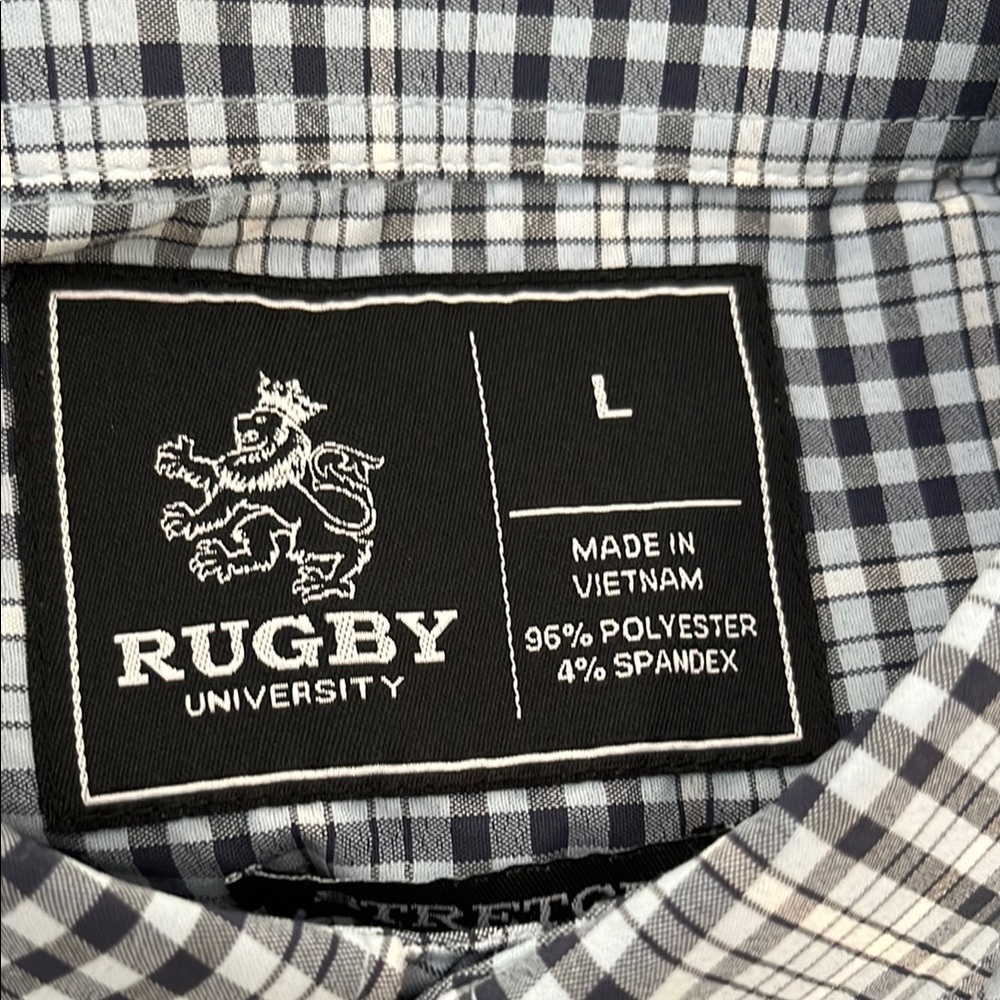 Men's Black and White Plaid Shirt